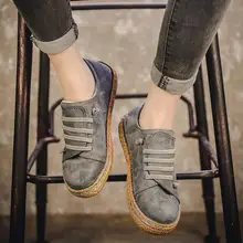 Модная повседневная обувь на плоской подошве в стиле ретро Женская обувь г. Туфли-оксфорды без застежки с круглым носком обувь с закрытым носком Мокасины, размер 42