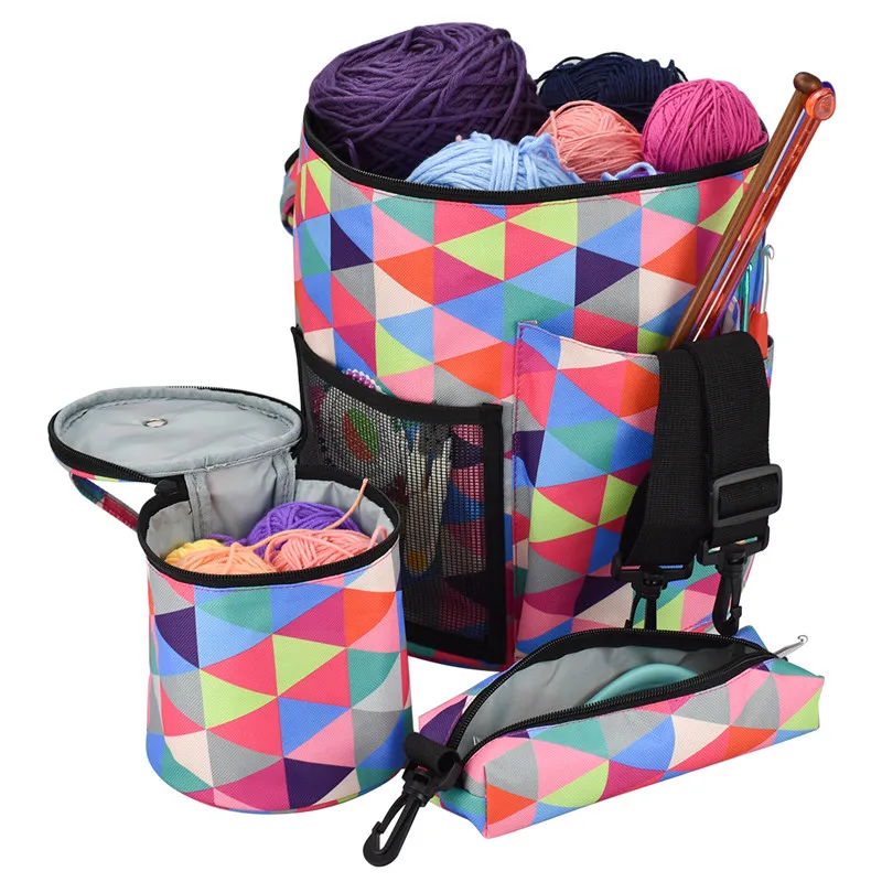 

Yarn Wool DIY Storage Bag Household Women Tote Storage Bag for Crochet Hook & Knitting Needle DIY Needlework Storage Bag For Mom