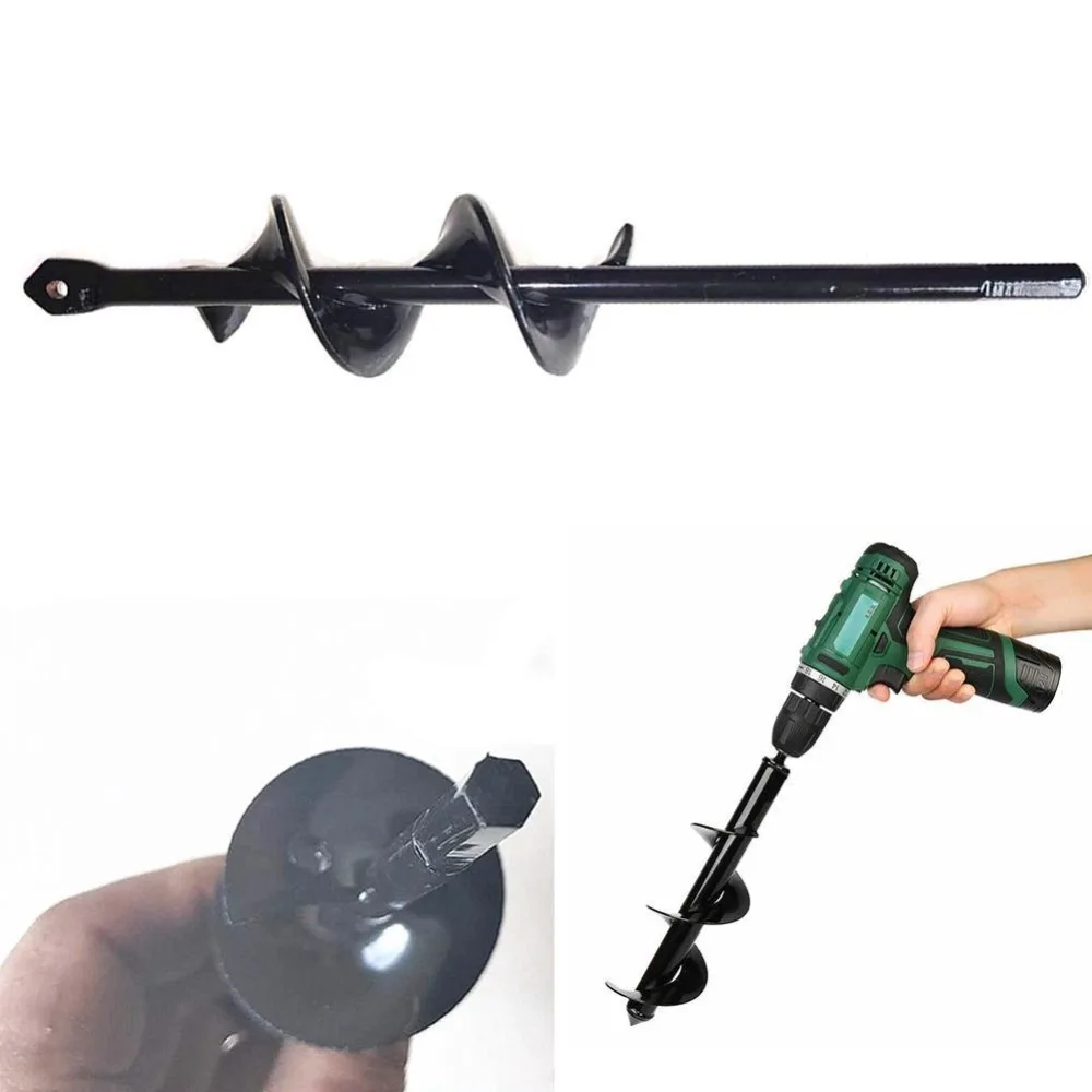 Garden Auger Spiral Drill Bit Hand Drill Electric Drill Ground Bit Irrigating Planting Auger Drill Bit Digs Hole For Bulb Plant