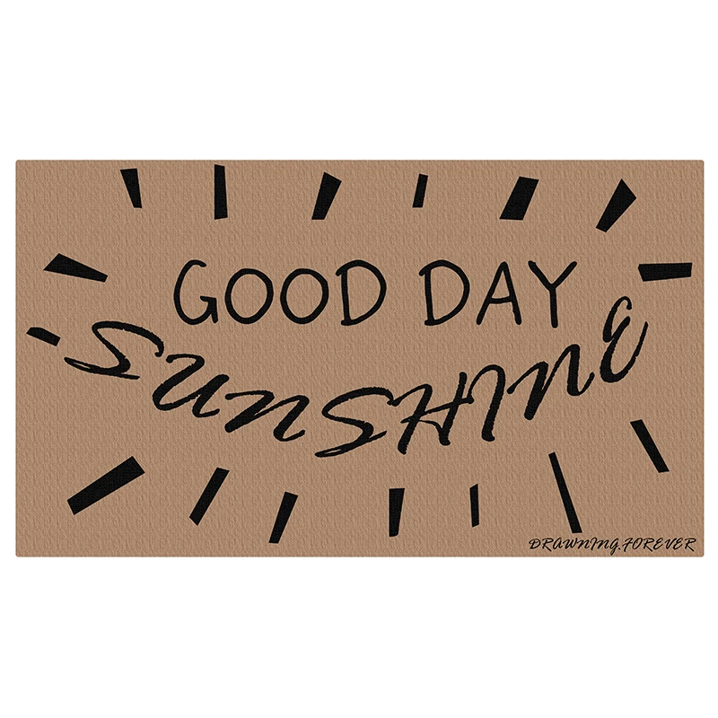 

Good Day Summer Rubber Front Doormat for Entrance Door Funny Rug Carpet Entry Door Mats Indoor/outdoor Large Non Slip Mat 70x120