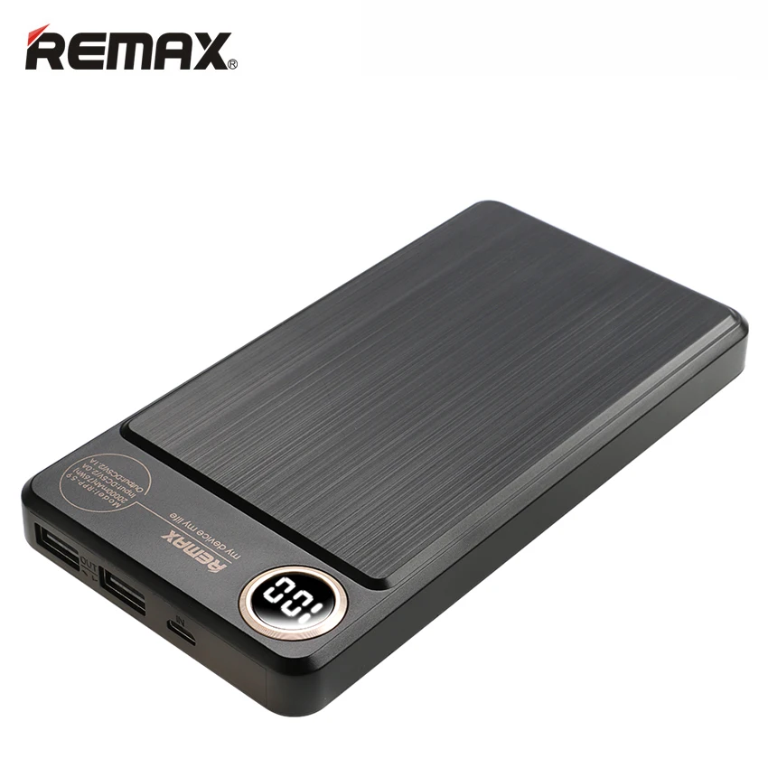 REMAX RPP-59 Power bank 20000mAh Dual USB Fast Polymer battery External Battery Charger Mobile Phone Portable Charging Powerbank