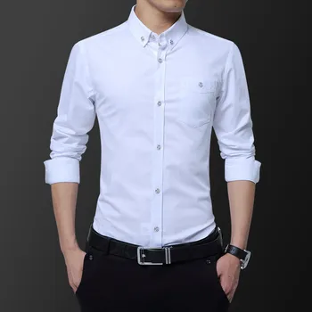 

Men's Shirts Fashion Classic Long Sleeve Premium Men's Shirt Men's Banquet Wedding Shirt Business Formal Casual Shirt