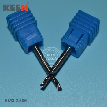 

EM3.2.506mm One Flute Spiral Acrylic PVC Cutting/cnc engraving tools woodwork/Solid Carbide end mill milling tools