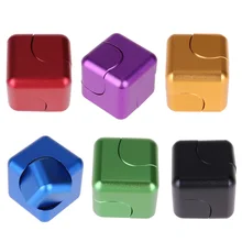 Aluminum Alloy Magic Cube Hand Spinner Magnetic Rotating Finger Toy Funny Fidget Cube Spinner ADHD Decompression