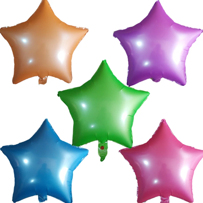 

18inch Fluorescence color Star Balloon 5pcs Inflatable Helium Baloon Globos Wedding Birthday Party Decorations kids Toy Gifts