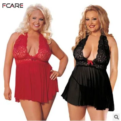 

Fcare 2017 plus size XL, XXL, XXXL, XXXXL,5XL,6XL dress+g string red black erotic sexy lingerie lace hot