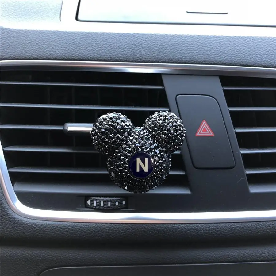 Изысканный черный английский буквенный леди красивый автомобильный парфюм Кондиционер Выход твердый парфюм автомобильный освежитель воздуха Стайлинг - Название цвета: N