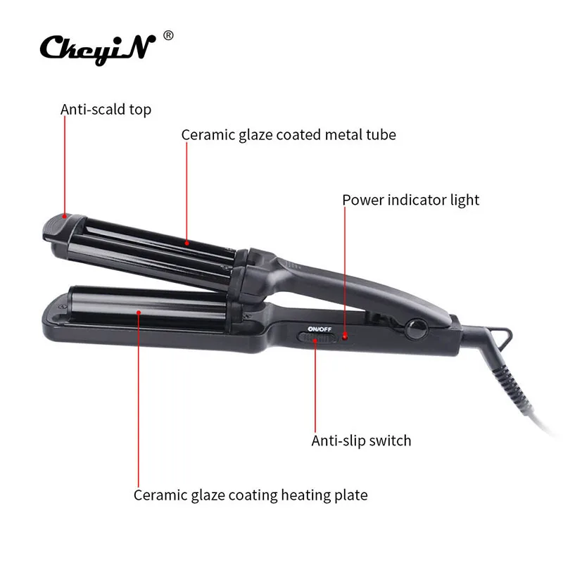 Online Cepat 3 Barrel Curling Iron Curling Wand Hair Curler DIY S gelombang Ikal Salon Mode Rambut Styler 13mm Untuk Lady Gadis 100 240 V S34 Online Cepat 3 Barrel Curling Iron Curling Wand Hair Curler DIY S gelombang Ikal Salon Mode Rambut Styler 13mm Untuk Lady Gadis 100 240 V S34