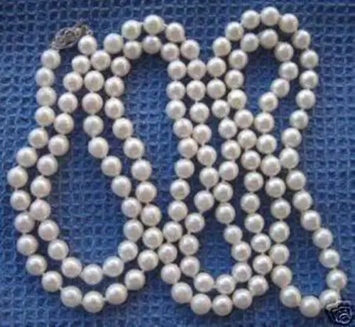 

Hot sale new Style >>>>>classic 32"inch7-8mm Akoya white pearl necklace