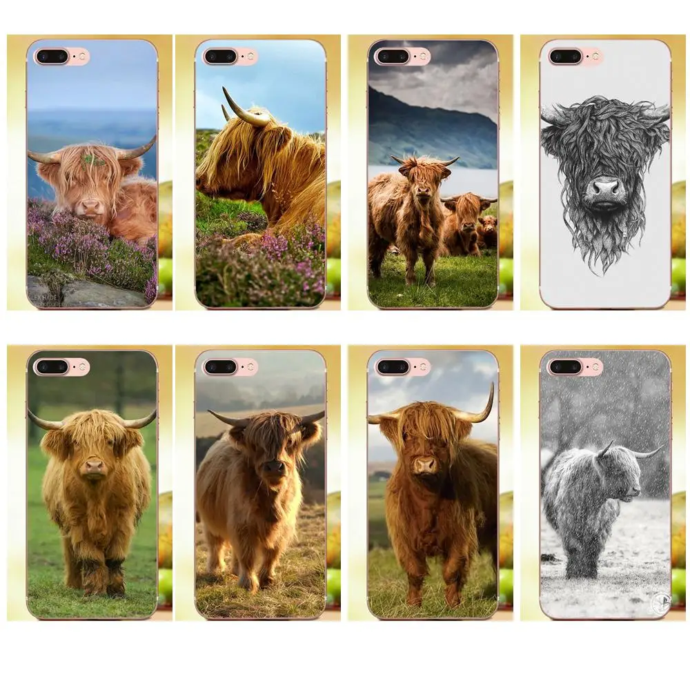 Мягкий ТПУ сотовый телефон для Huawei Mate 7 8 9 10 P7 P8 P9 P10 P20 Lite Plus Pro GR5 P Smart 2017 Highland Cow |