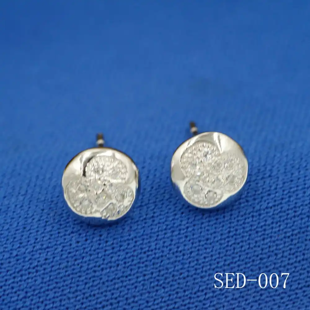 Бесплатная доставка ювелирные изделия действительно 925 стерлингового серебра серьги в виде клевера круговой набор циркон цветок и лист серебряные серьги