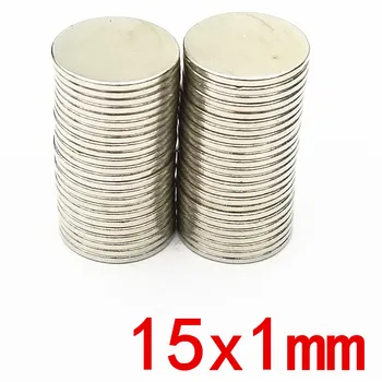 

LEDERE 100PCS 15mmx1mm Strong Round Magnets Dia 15x1 mm Neodymium Magnet Rare Earth Magnet 15*1 Magnet 15x1mm 15*1mm