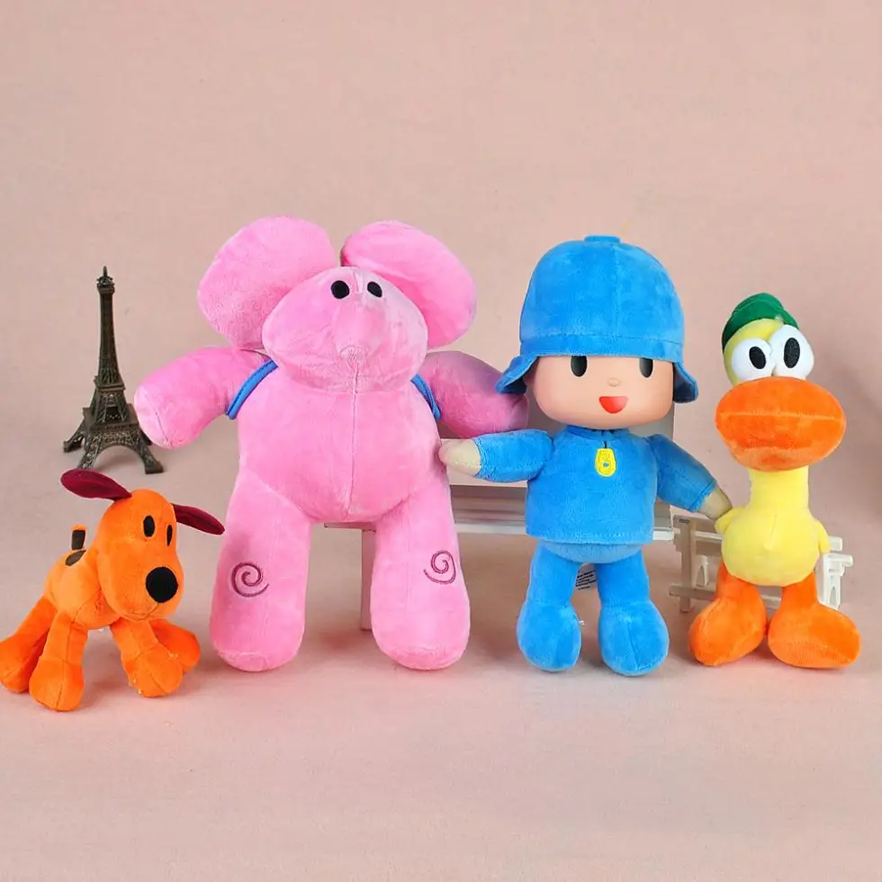 4pcs/lot 30CM Pocoyo Soft Plush Toys Figure Doll Yoyo Pato Loula Dolls