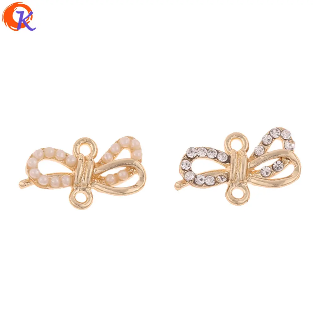 

Cordial Design 100Pcs 10*17MM Jewelry Accessories/Earrings Connectors/DIY Making/Bowknot Shape/Hand Made/Earring Findings