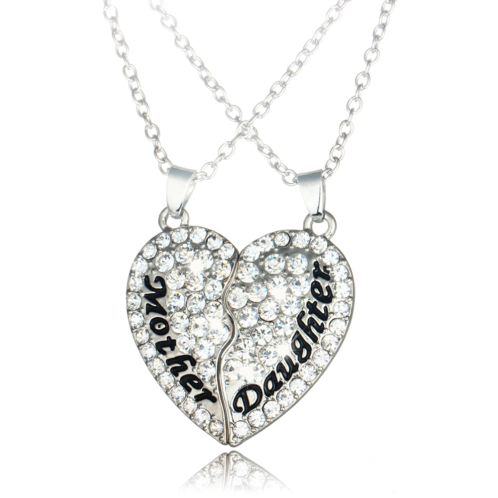 Family Gifts Crystal Love Heart Pendant Rhinestone jewellery for your mom/mother 