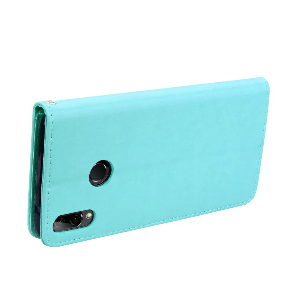 Для Huawei Y9 2019 Чехол Флип 6 5 дюймов 3D Цветочный узор кожаный бумажник книжка чехол
