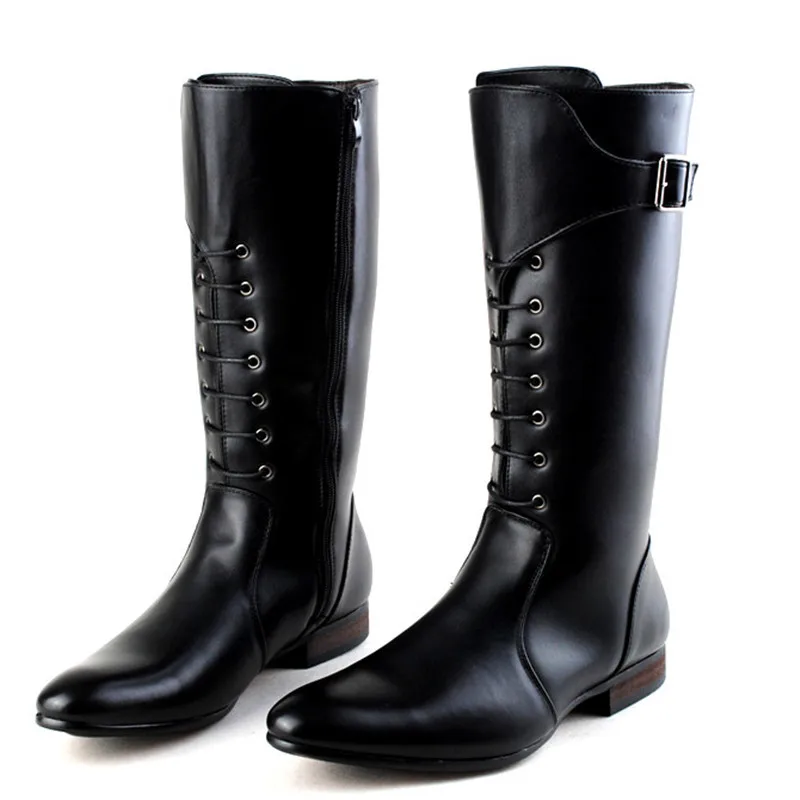 Buy Classic Black Men British Motorbike Riding Boots