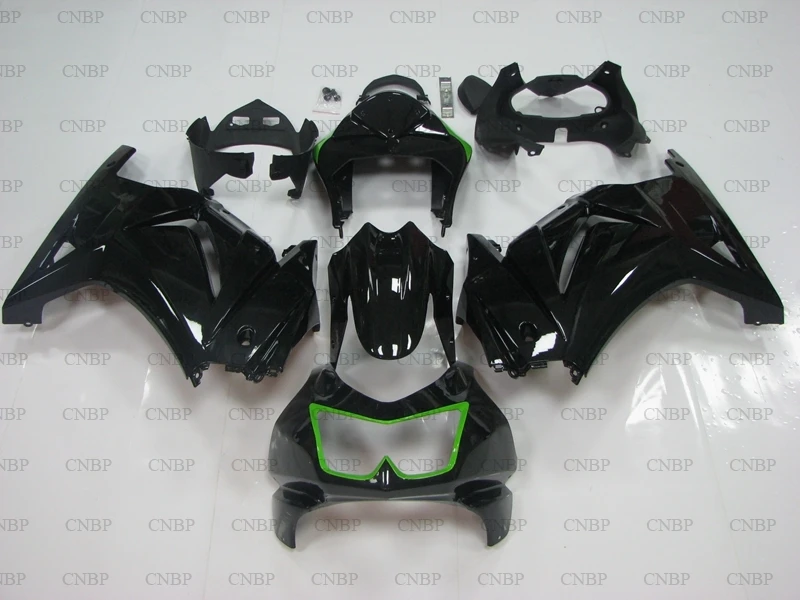 

EX 250 2012 Fairings for Kawasaki Zx250r 2008 - 2014 Black Green Fairing Kits EX 250 13 14 Fairing