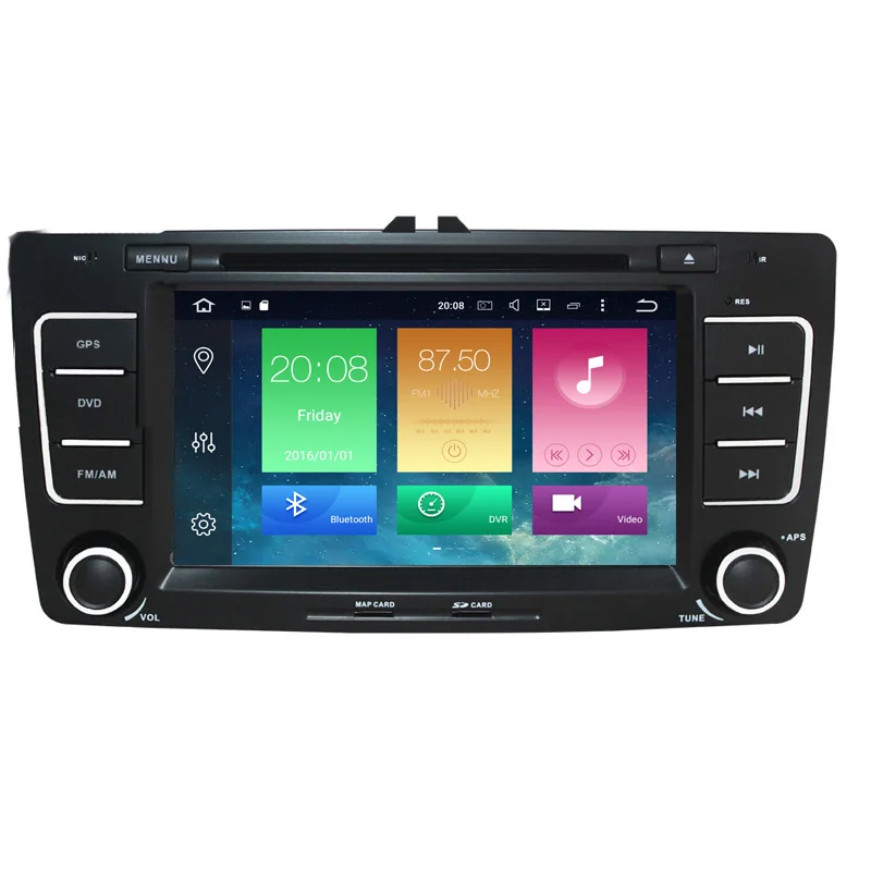 Android 6 0 Two Din 7 Inch font b Car b font DVD Player For SKODA