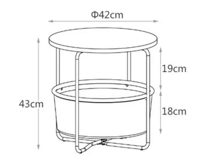 42*43cm Two layers Multipurpose Coffee Table Tea table Side tables