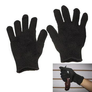 

MUSEYA 1 Pair of Stainless Steel Wire Safety Work Gloves Anti-Slash Cut Static Resistance Protect Gloves