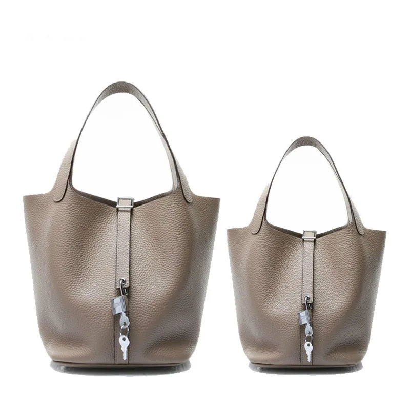 

women genuine leather handbags togo bucket bags famous brand designer drawstring tote bag high quality composite bags ins summer