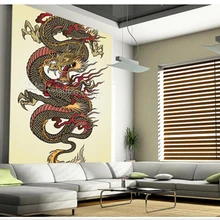 Пользовательские 3D художественные обои, дракон Татуировка азиатская Фреска для гостиной спальни обеденный фон стены papel де parede