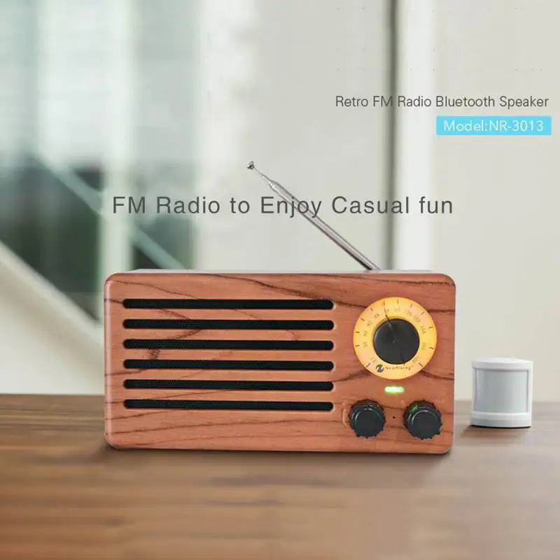 

Retro Wireless Bluetooth Speakers Portable HiFi Home Speaker Stereo Subwoofer FM TF Radio for Smartphone PC Laptop