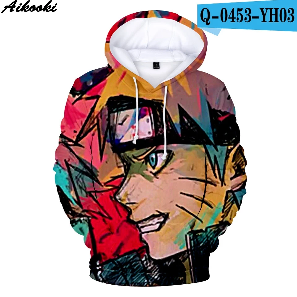 Casual Fashion Anime Naruto 3D Hoodies Men/Women Winter Tops 3D Hooded Children Sweatshirts Naruto 3D Kid Hoodies Men pullovers - Color: 3D