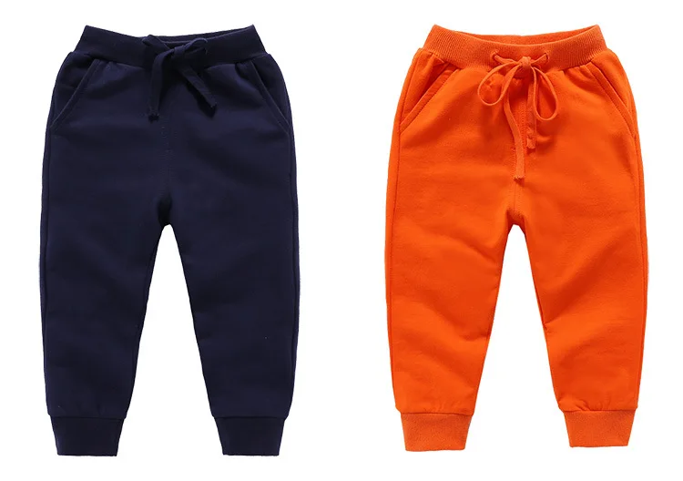 Весенне-осенние штаны для мальчиков цветные детские штаны, брюки для девочек, спортивные штаны для малышей штаны-шаровары для мальчиков От 2 до 10 лет для бега