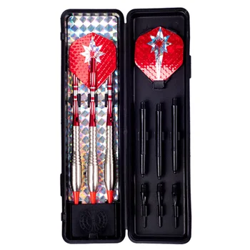 

Nichel Plated Soft Tip Brass Dart, 3PCS/set, 16 Grams , with Aluminium Shafts, Metal Flights,and Dart Case