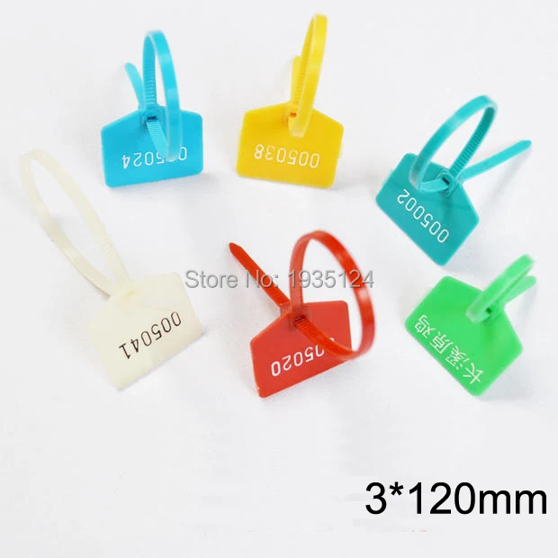 100pcs nylon label cable ties 3*120mm self locking mark tags cable tie