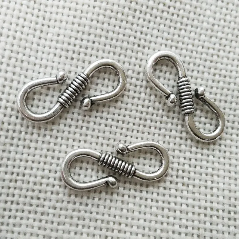 

S shape snecklace pendants connector pinch bails toggle large clasps charms tibet bracelet Ropes cords Hooks crimps end jewelry