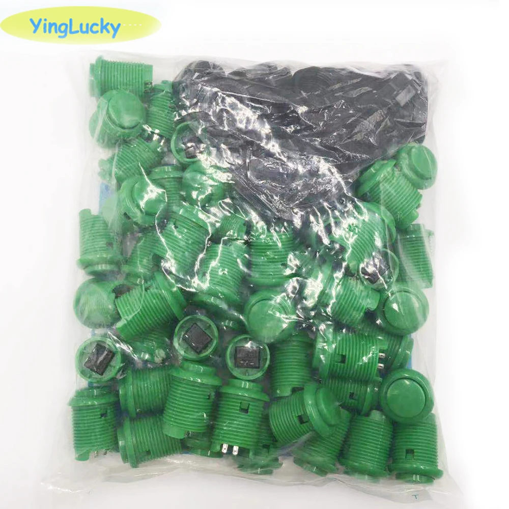

50pcs 1 pack Arcade Buttons Chrome 28mm Nut game Push Button Player Start Buttons Game Accessories Arcade buttons light