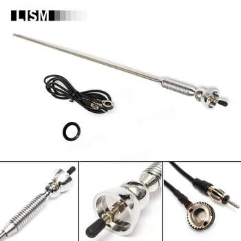 

Chromed Universal Car Radio Antenna FM/AM Signal Booster Amplifier Aerials Whip Mast Auto Roof Fender Retractable Extend New Hot