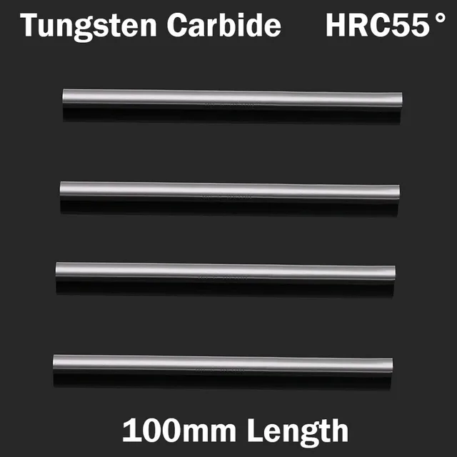 3.175mm 1/8 Inch OD 100mm Length HRC55 Tungsten Carbide Jobber Drill Bit Boring Round CNC Cutting Turning Lathe Tool Bar Rod