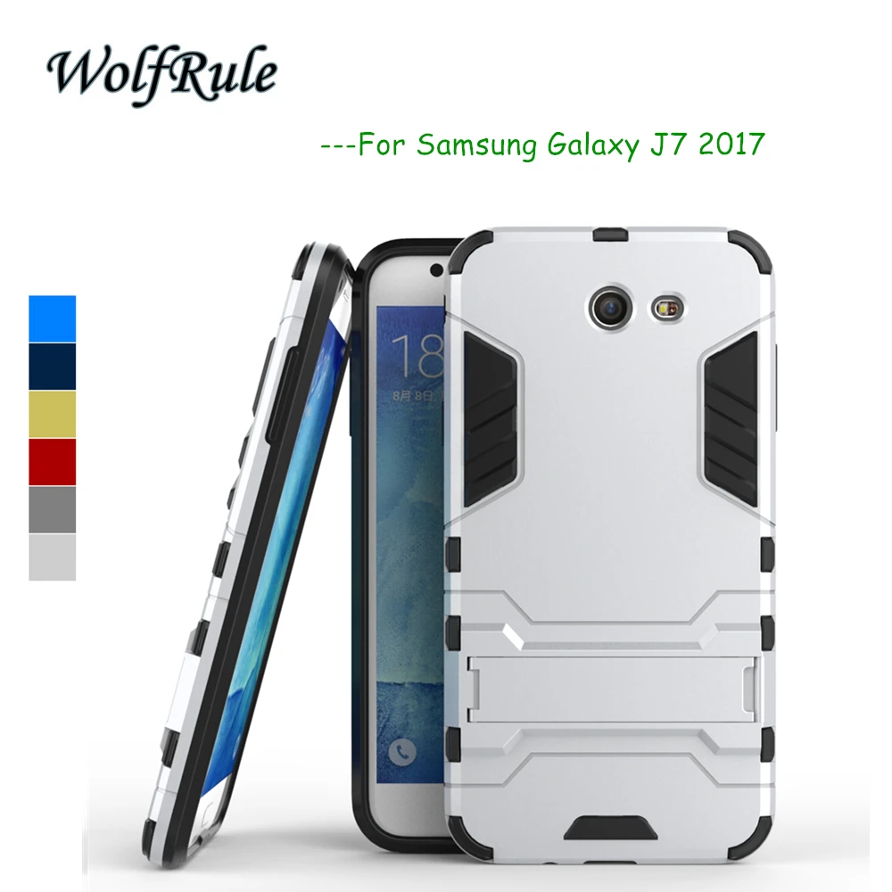WolfRule противоударный чехол для Samsung Galaxy J7 2017 силиконовый и пластиковый J727 |
