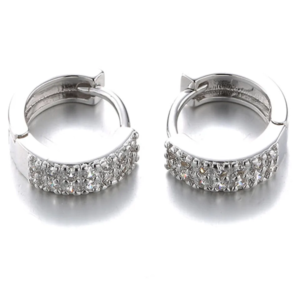 New Arrival 24/18K Gold Plated /Plautium Circul Round Rhinestone