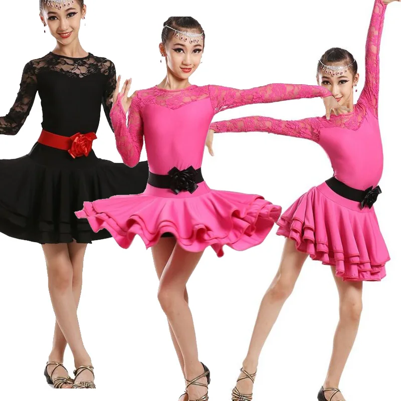 Новые Девушки латинские танцы платье Сальса блестками костюмы Танцы практика платье конкурс сценические костюмы одежда платье