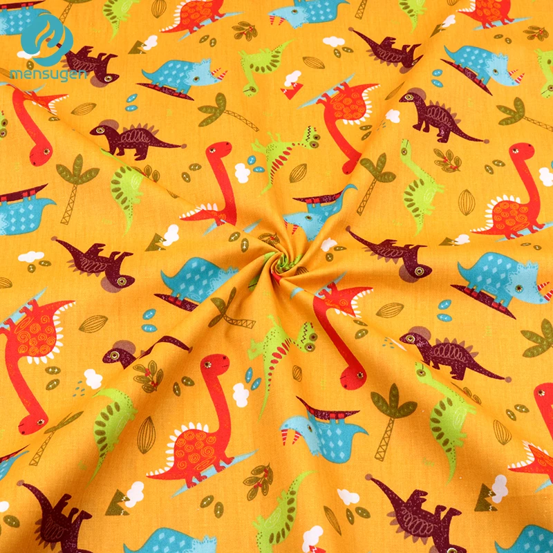 Хлопковая ткань с принтом динозавра для маленьких мальчиков, детская кроватка для малышей, детская простыня, подушки для палатки, швейная ткань