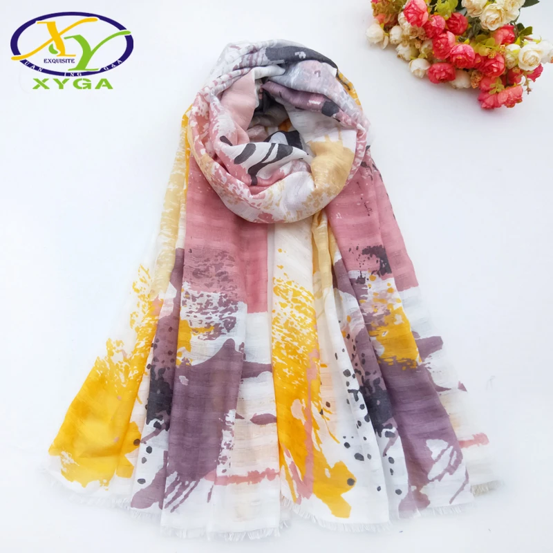 

1PC Cotton Women Long Scarf Soft 2019 Spring New Thin Summer Lady's Flower Viscose Shawls Female Autumn Wraps Muslim Scarves
