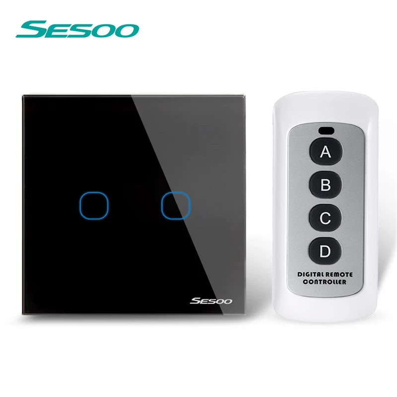 remoto, 2 gang 1 way, painel interruptor