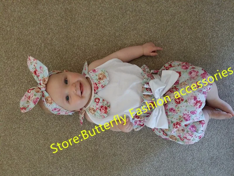 2015New arrival baby toddler summer boutiques baby girls vintage floral ruffle neck romper cloth with bow knot shorts headband HTB1ZirZJVXXXXX9XFXXq6xXFXXXE - 2015New arrival baby toddler summer boutiques baby girls vintage floral ruffle neck romper cloth with bow knot shorts headband