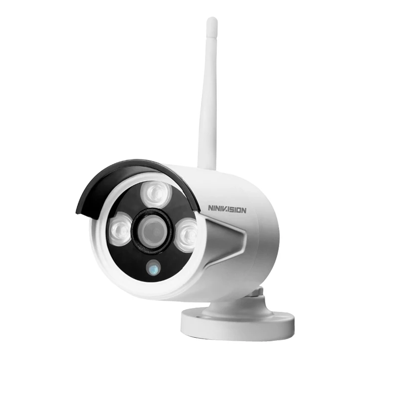  4CH inalámbrico NVR Kit P2P onvif 4 piezas WIFI cámara IP impermeable 1.0MP sistema de cámara CCTV 