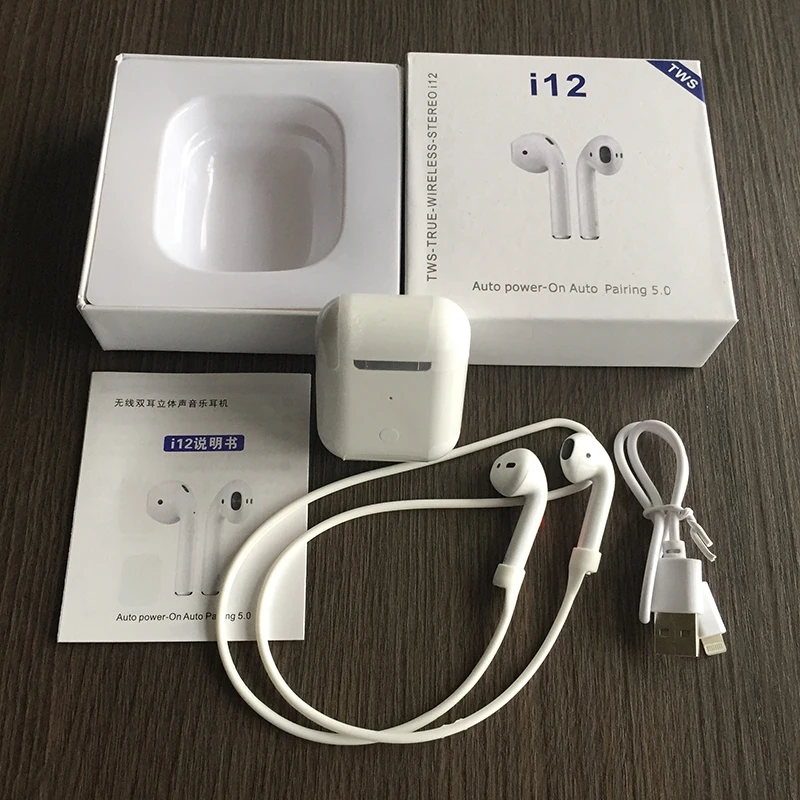 

Fu&y Bill I12 New Pop-Up For Ios Wireless Earbuds Mini Bluetooth 5.0 Stereo Headset with Charger Box Earphone for All SmartPhone
