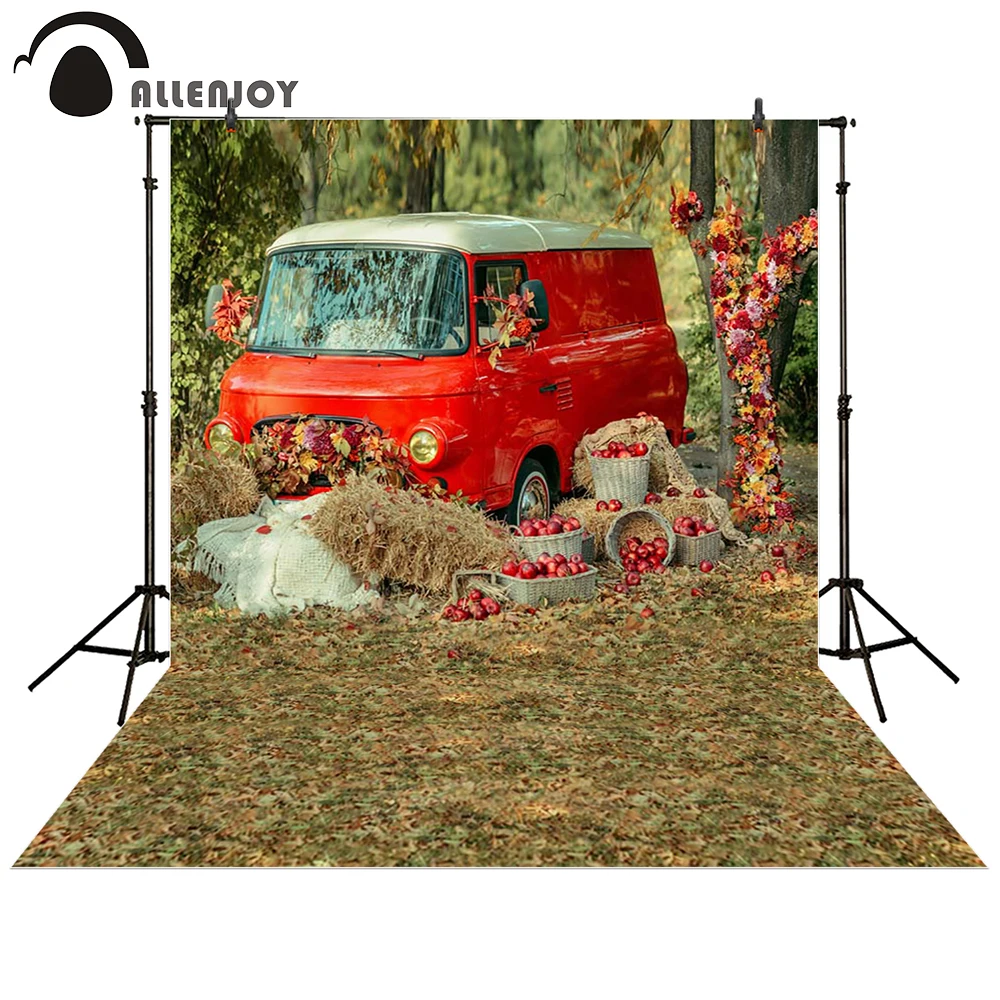 Allenjoy photography backdrop Car grass red countryside baby shower children background photo studio photocall Allenjoy photography backdrop Car grass red countryside baby shower children background photo studio photocall