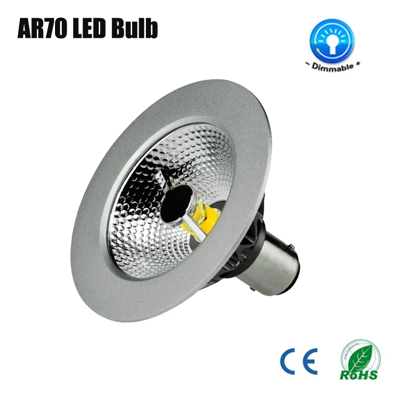 1 шт./лот Бесплатная доставка 7 Вт AR70 LED BA15D B15 220 В 230 в 240 теплый белый 2700 к CRI 90 CREE Chip