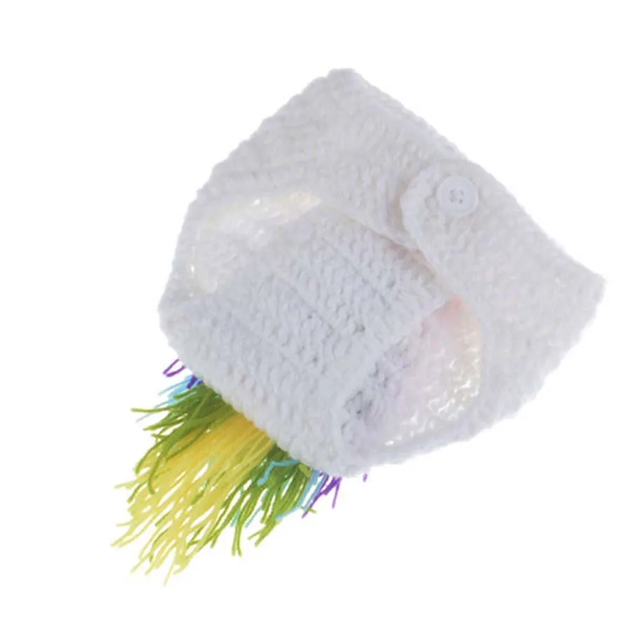 Crochet Unicorn Costume Outfit Newborn Rainbow Unicorn Photography Prop Baby Hat and Diapre Cover Set Infant Shower Gift (11)