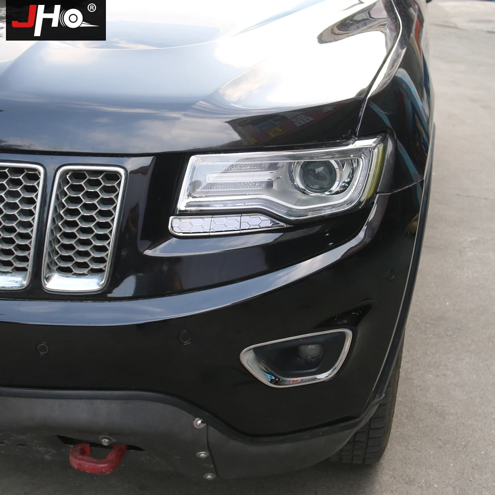 JHO Омыватель передней фары спрей гарнир Накладка для- Jeep Grand Cherokee хромированные автомобильные аксессуары