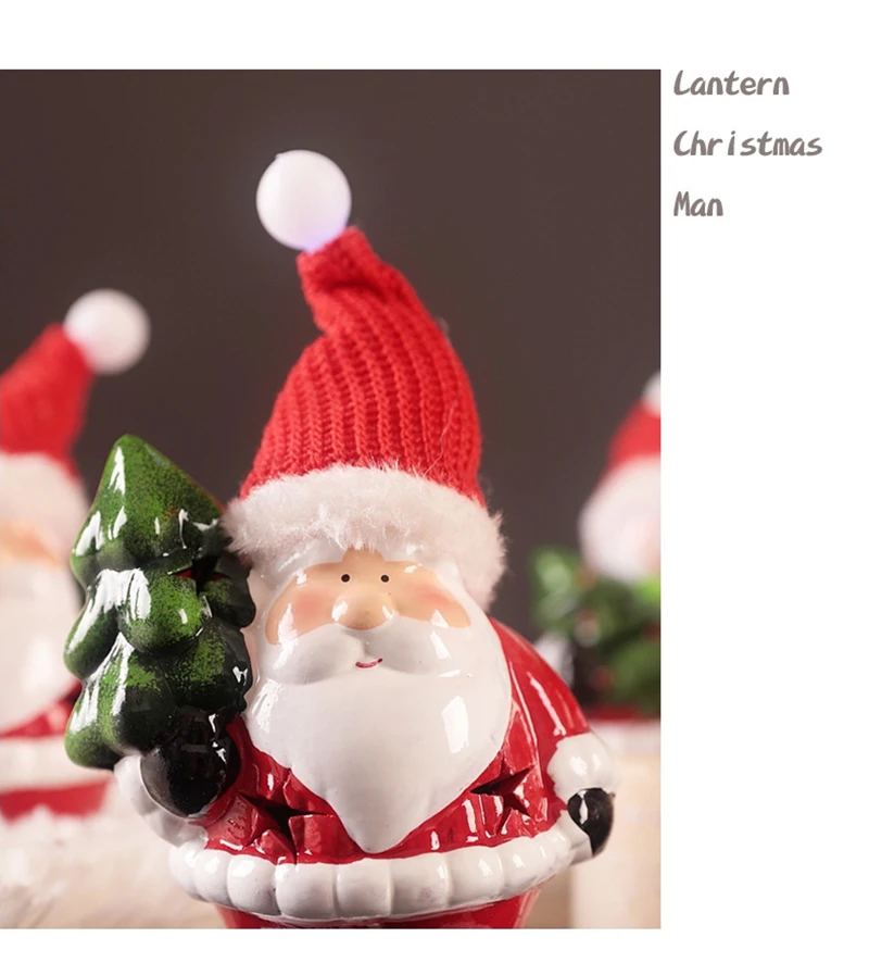 Европейский фигурки Санта Изделия из смолы украшения Праздничные подарки украшения дома персонажа из мультфильма миниатюрные куклы рождественские подарки